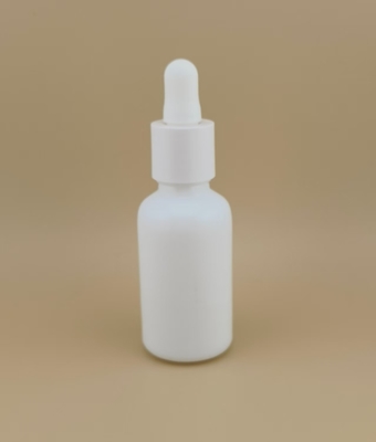 طراحي ظريف بطري قطره اي سفيد صاف گرد براي مراقبت از پوست