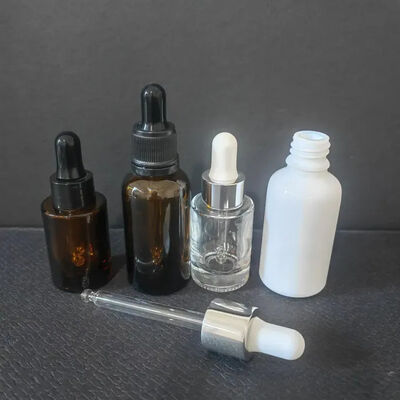بطری قطره چکان 15 میلی لیتری 20 میلی لیتری 30 میلی لیتری روغن بدن شیشه ای عنبر آرایشی و بهداشتی خالی عمده فروشی