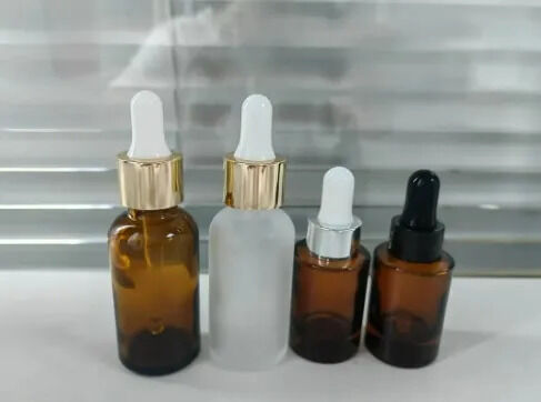 بطری قطره ای شیشه ای شفاف و خالی
