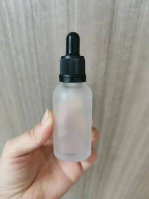 قطره کش شیشه ای با بطری های شیشه ای یخ زده بسته شدن ضد دستکاری برای روغن ضروری سرم