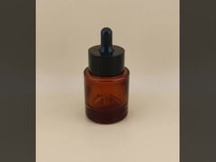 طراحي ظريف بطری قطره اي شیشه ای کوچيک قهوه اي براي جوهر صورت