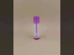 بسته بندی بالم لب کوچک، صاف و شفاف با درپوش بنفش برای رژ لب