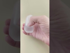 بطری شیشه ای شفاف با کف ضخیم و گوشه گرد برای کرم پودر