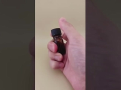 طراحی ظریف، بطری شیشه ای گرد و صاف قهوه ای روشن برای دارو