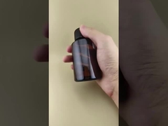 طراحی ظریف، بطری شیشه ای گرد و صاف قهوه ای روشن با درپوش مخصوص برای دارو