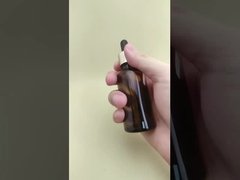 طراحی ظریف بطری قطره ای متوسط شفاف قهوه ای صاف و گرد برای مراقبت از پوست