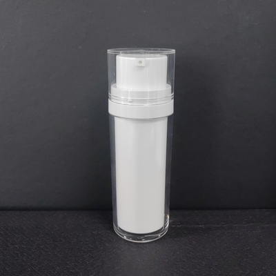 ظرفیت 50ml-120ml بطری پمپ بدون هوا در سفید سیاه شفاف
