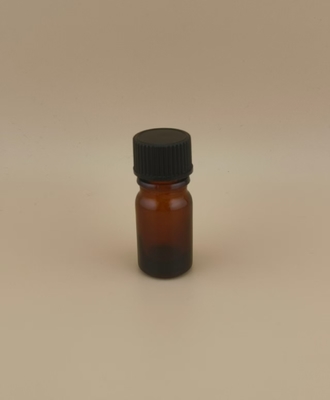 طراحی ظریف، بطری شیشه ای گرد و صاف قهوه ای روشن برای دارو