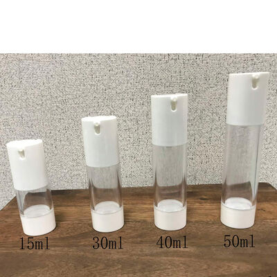 15ml 30ml 40ml 50ml بطری بی هوا برای لوازم آرایشی کرم بدن بطری پمپ بی هوا