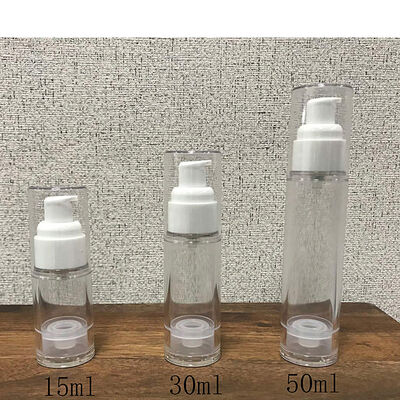 5ml 10ml 15ml سفید صورتی آبی سیاه لوشن بدون هوا پمپ بطری PP بدون هوا لوازم آرایشی سفر لوکس بطری بدون هوا