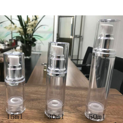 5ml 10ml 15ml سفید صورتی آبی سیاه لوشن بدون هوا پمپ بطری PP بدون هوا لوازم آرایشی سفر لوکس بطری بدون هوا