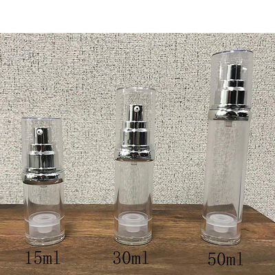 5ml 10ml 15ml سفید صورتی آبی سیاه لوشن بدون هوا پمپ بطری PP بدون هوا لوازم آرایشی سفر لوکس بطری بدون هوا