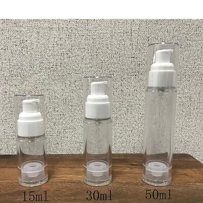 5ml 10ml 15ml سفید صورتی آبی سیاه لوشن بدون هوا پمپ بطری PP بدون هوا لوازم آرایشی سفر لوکس بطری بدون هوا