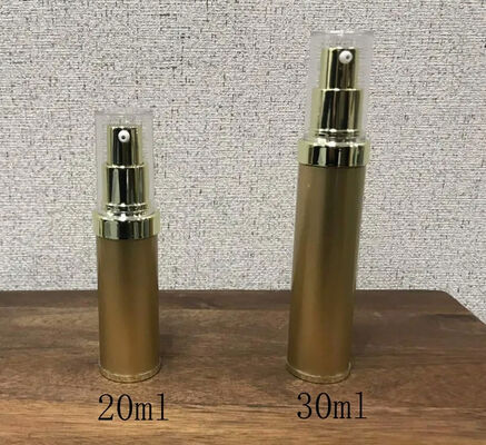 بطری پمپ بی هوا پلاستیکی نقره ای با بطری پمپ لوشن محبوب 5ml 15ml 20ml 30ml
