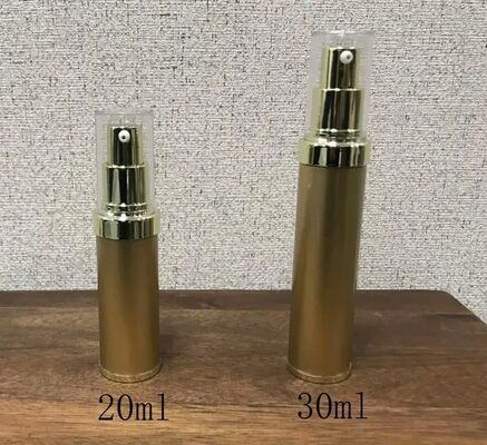 بطری پمپ بی هوا پلاستیکی نقره ای با بطری پمپ لوشن محبوب 5ml 15ml 20ml 30ml