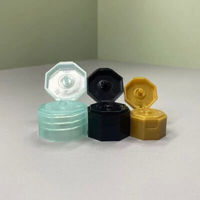 شکل هشتگونی 24 میلی متری Flip Top Caps پلاستیک شکل ویژه Snap Caps