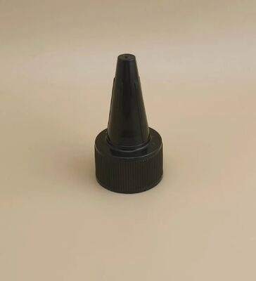 کلاه پیچ ژله ای ریبدار پلاستیکی سیاه برای بطری های رنگ