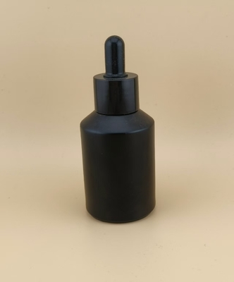 طراحی ظریف بطری قطره چکان شیشه ای سیاه برای جوهر صورت