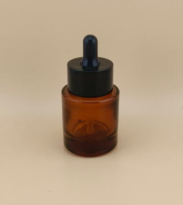 طراحي ظريف بطری قطره اي شیشه ای کوچيک قهوه اي براي جوهر صورت