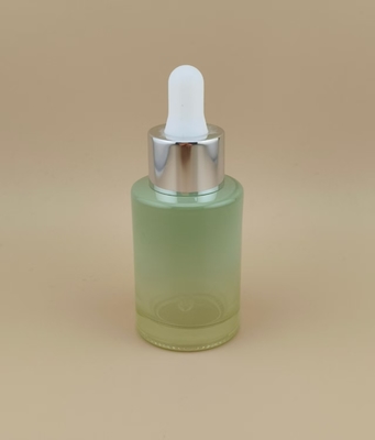 طراحی جدید تغییر تدریجی شفاف، بطری قطره چکان گرد و صاف ماتچا سبز K-GBL30 برای اسانس