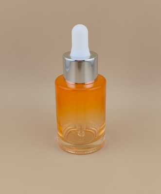 شفاف تغییر تدریجی نارنجی صاف دور شیشه ای بطری قطره کش K-GBL30 طراحی برای لوسیون