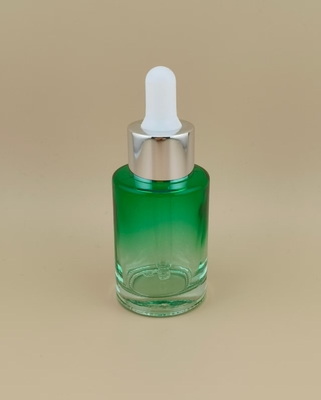 طراحی جدید تغییر تدریجی شفاف سبز تیره بطری قطره چکان گرد و صاف K-GBL30 برای اسانس