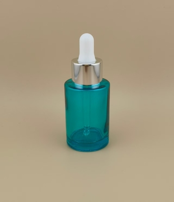 طراحی جدید قطره چکان شفاف فیروزه ای صاف گرد K-GBL30 برای اسانس