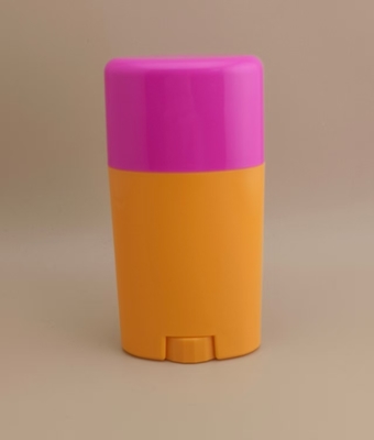 Orange Big Smooth Lip Balm Packaging with Pink Lid 0802 for Lipsticks