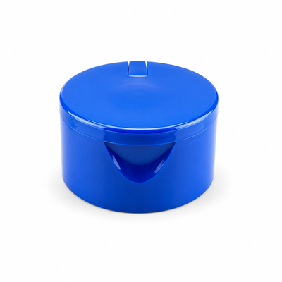 رنگ آبی صاف 24/410 پوشش پلاستیکی Flip Top Cap برای بطری های آرایشی