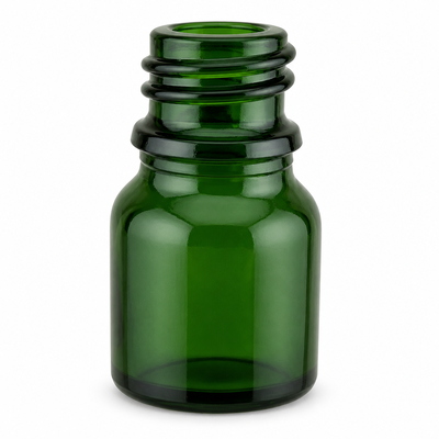 بطری شیشه ای روغن ضروری سبز تمیز 10 میلی لیتر